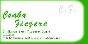 csaba ficzere business card